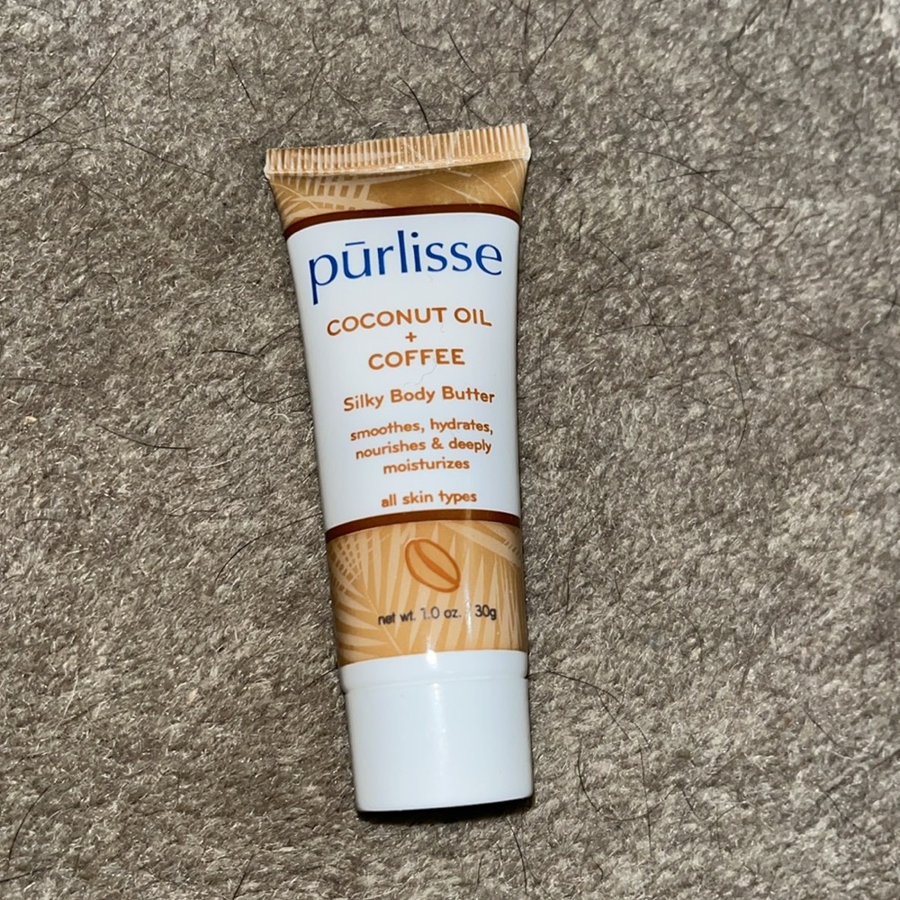 Purlisse silky body butter, coconut oil and coffee 1.0 oz/ 30 g